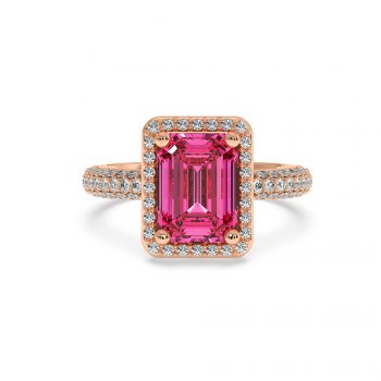 0.40 ct diamond and 3.30 ct topaz ring