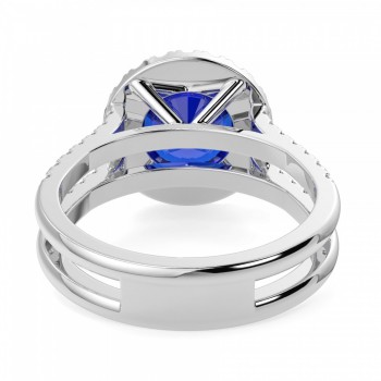 Ring with diamonds of 0.54 ct and Tanzanite of 2.42 ct