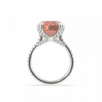 Ring with Diamonds of 0.86 ct and Smoky Quartz of 11.22 ct