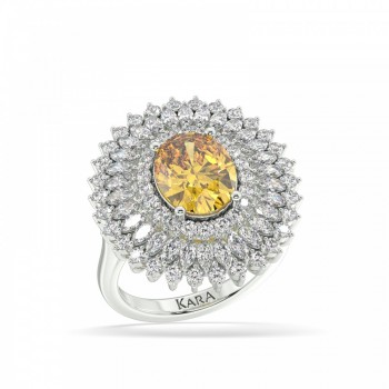 1.07 ct diamond ring, 1.42 ct Marquise diamonds and 3.56 ct yellow sapphire