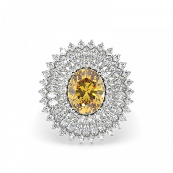 1.07 ct diamond ring, 1.42 ct Marquise diamonds and 3.56 ct yellow sapphire