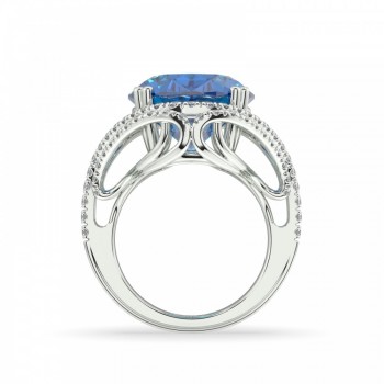 Ring with 1.41 ct diamonds and 13.31 ct Tanzanite