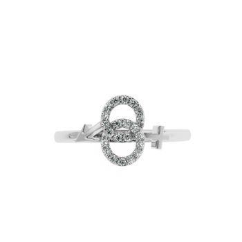 Love ring with diamonds approx. 0.18 ct