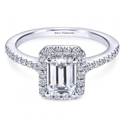 Engagement ring with central diamond of 0.70 ct and side diamonds of 0.40 ct