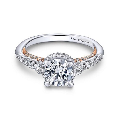 Engagement ring with central diamond of 0.70 ct and side diamonds of 0.50 ct
