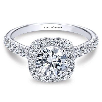 Engagement ring with central diamond of 0.70 ct and side diamonds of 0.50 ct