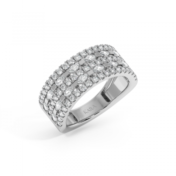 Ring with 0.48 ct Marquise Diamonds and 0.70 ct round diamonds