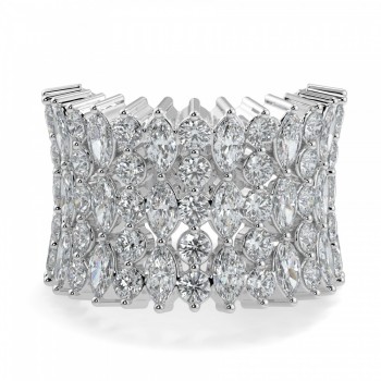 Ring with 1.82 ct Marquise Diamonds and 1.44 ct round diamonds