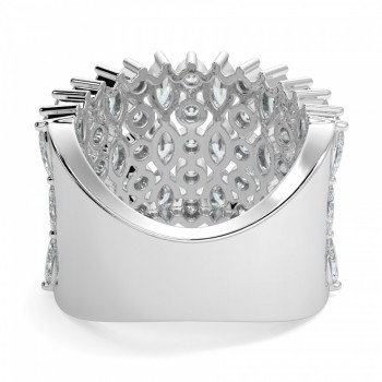 Ring with 1.82 ct Marquise Diamonds and 1.44 ct round diamonds