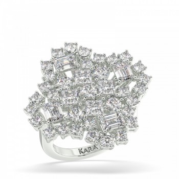 Ring with 2.26 ct Mix Diamonds and 2.16 ct round diamonds