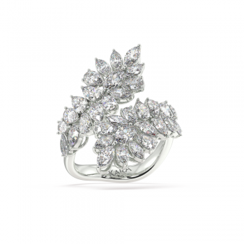 Ring with 2.80 ct Mix Diamonds and 0.19 ct round diamonds