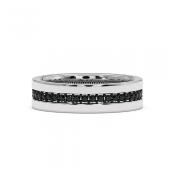 0.70ct black diamond ring