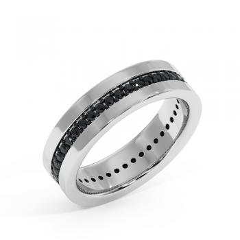 0.70ct black diamond ring