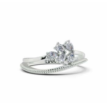 0.26 ct Pear Cut Diamond Ring