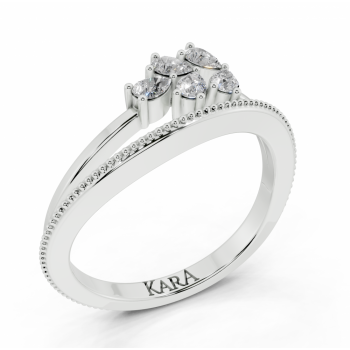 0.26 ct Pear Cut Diamond Ring