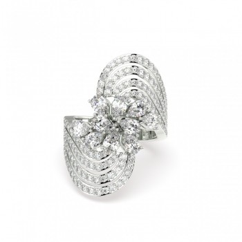 1.35 ct Pear Cut diamond ring with 1.00 ct round diamonds