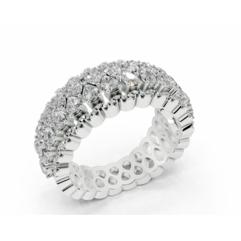 1.40ct Pear Cut diamond ring with 0.15ct round diamonds