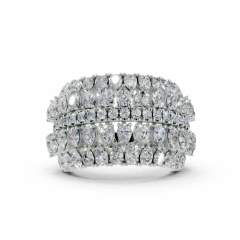 Pear Cut diamond ring with 2.59ct Pear Cut diamonds and 0.27ct round diamonds