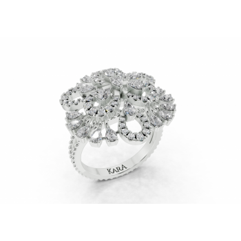 1.14 ct Pear and 0.40 ct Round diamond ring