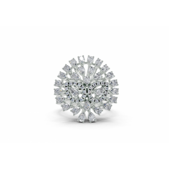 1.45 ct Pear and 0.15 ct Round diamond ring