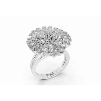 1.45 ct Pear and 0.15 ct Round diamond ring