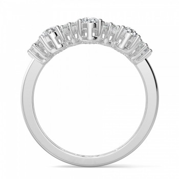 1.05 ct Pear/ Marquise diamond ring with 0.30 ct round diamonds