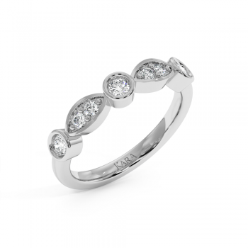 Ring with round diamonds of 0.32ct.