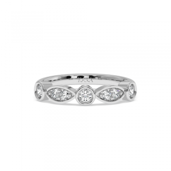 Ring with round diamonds of 0.32ct.