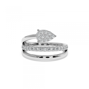 0.41ct round diamond ring.