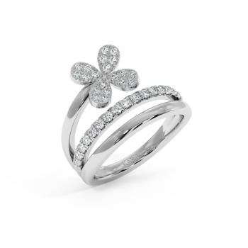 0.42ct round diamond ring.