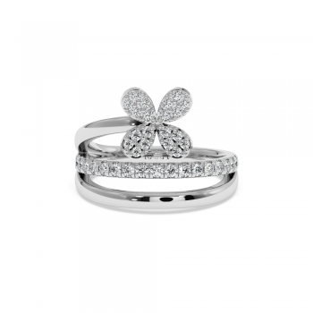 0.42ct round diamond ring.