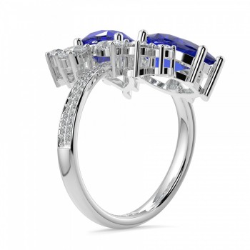 Ring with Tanzanite 3.62ct and Diamonds 0.67ct