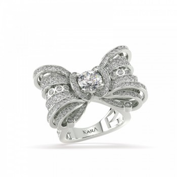 Ring with a 1.00ct Center Diamond and 1.73ct Side Diamonds