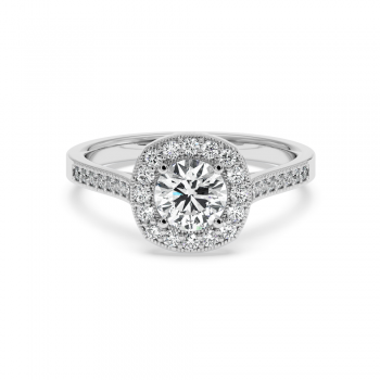 Engagement ring with central diamond of 0.70 ct and side diamonds of 0.28 ct