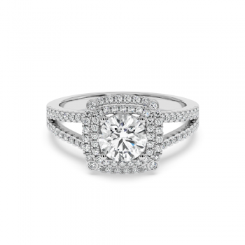 Engagement ring with central diamond of 0.78 ct and side diamonds of 0.42 ct