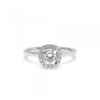 Engagement Ring with 1.01ct Center Diamond and 0.20ct Side Diamonds