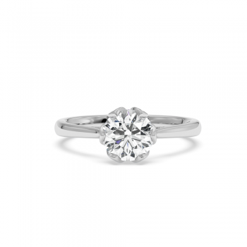 1ct Center Diamond Engagement Ring