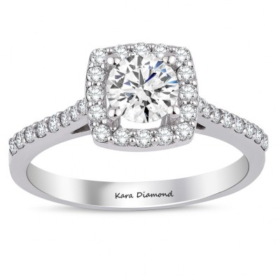 Engagement ring with central diamond of 0.70 ct and side diamonds of 0.35 ct