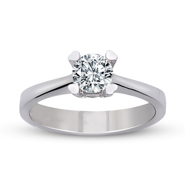 Solitaire engagement ring with 0.44 ct diamond