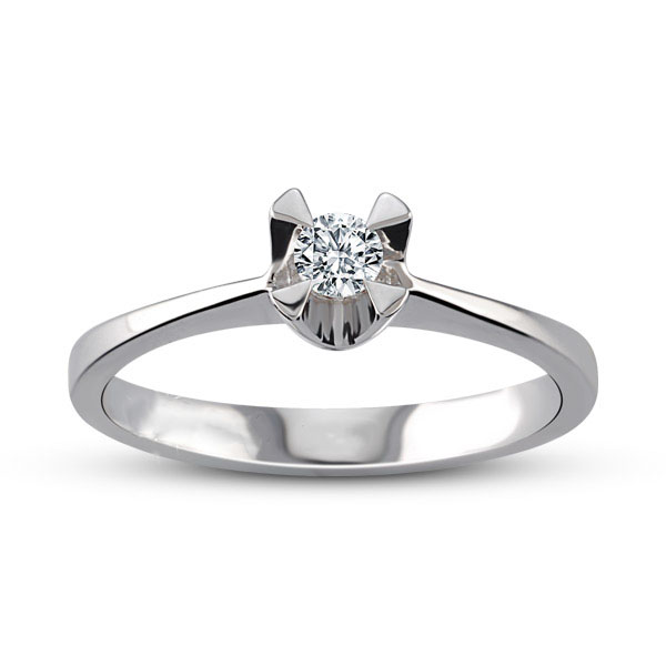 Solitaire engagement ring with 0.20 ct diamond