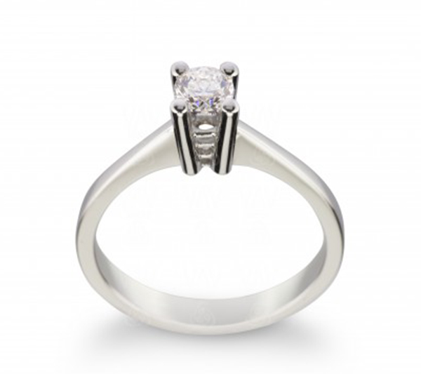 Solitaire engagement ring with 0.25 ct diamond