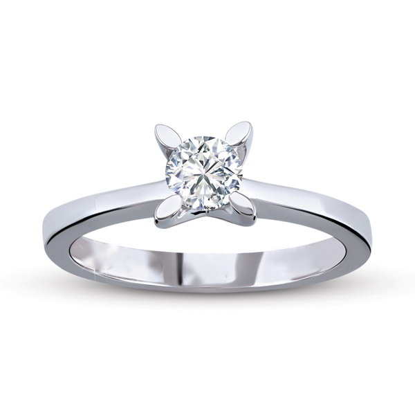 Solitaire engagement ring with 0.27 ct diamond