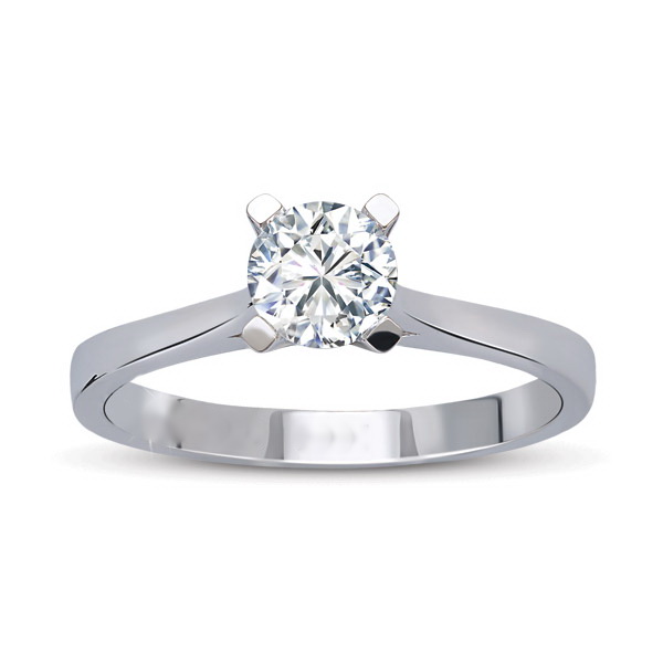 Engagement ring with central diamond of 0.71 ct