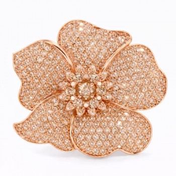 3.99 ct Brown Diamond Royal Ring