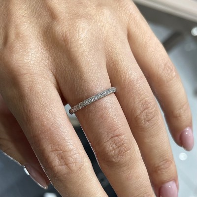 Semi Eternity Ring/ 0.28 ct Diamond Ring
