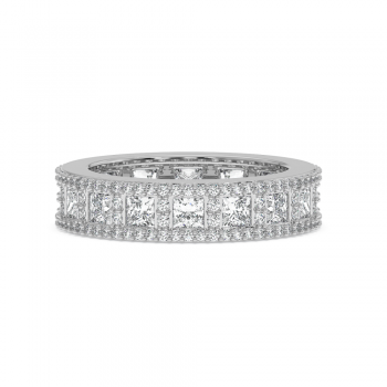 2.24ct Princess Cut Diamonds and 0.75ct Round Diamonds Eternity Ring/WRING