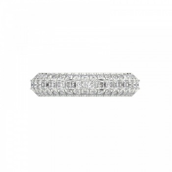 Eternity Ring / Wedding Ring with 0.80 ct Princess Diamonds and 0.48 ct Round Diamonds