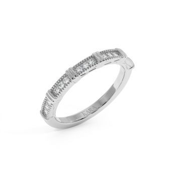 Semi Eternity Wedding Ring with Diamonds of 0.13ct