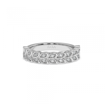 Semi Eternity Wedding Ring with Diamonds of 0.15ct