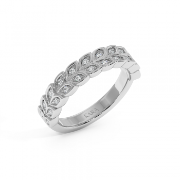 Semi Eternity Wedding Ring with Diamonds of 0.15ct